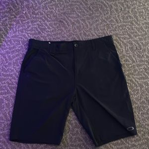 Black Oakley Regular Fit Golf Shorts